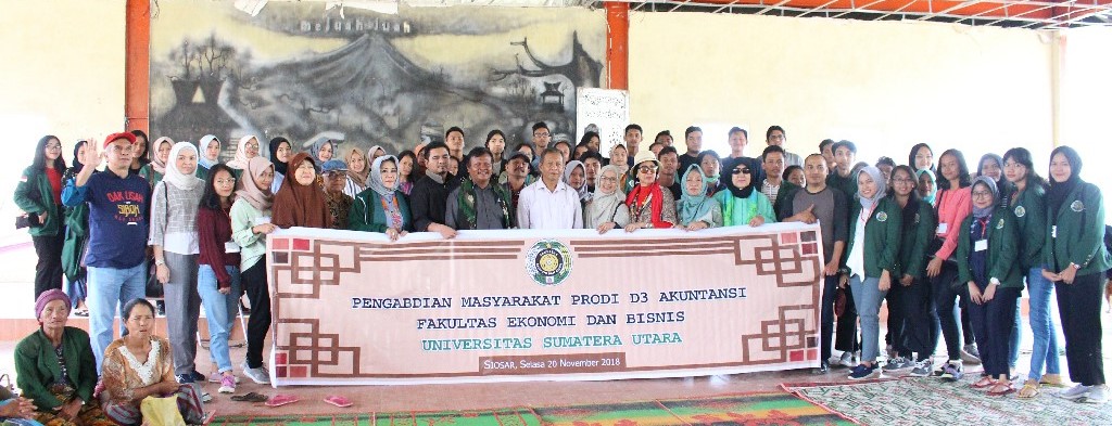 Pengabdian Masyarakat Prodi D3 Akuntansi FEB USU, Desa Siosar, Kecamatan Merek, Kab. Karo